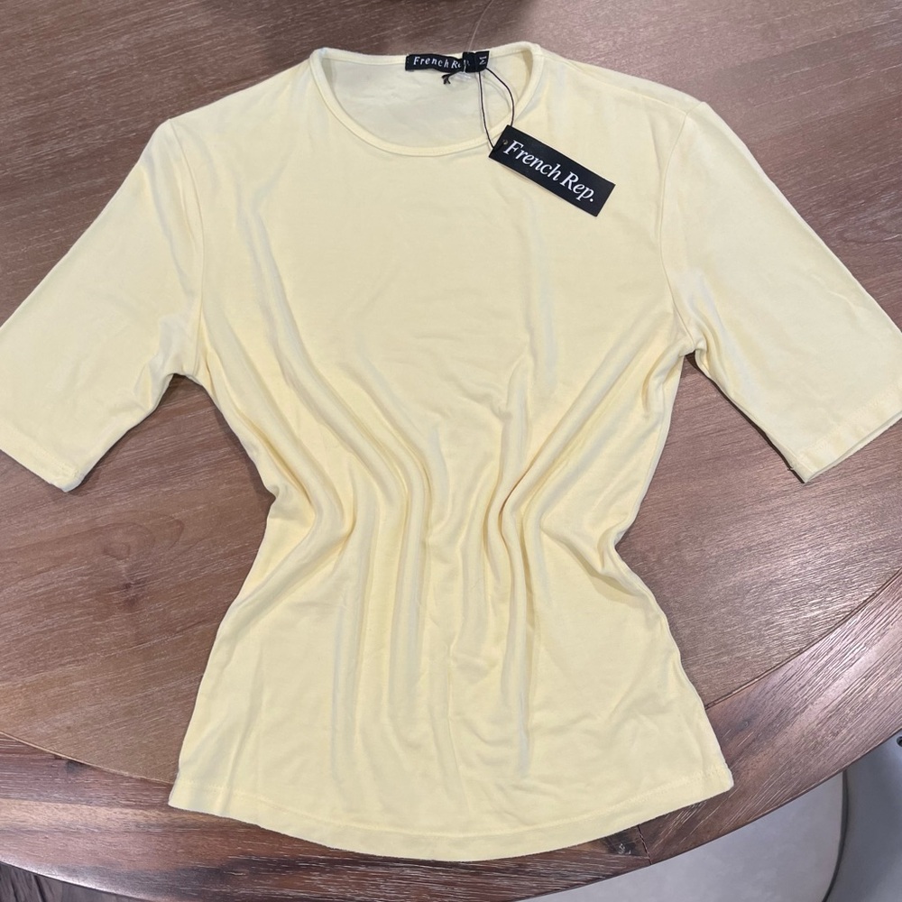 French Rep. spandex stretch basic top. Pair with a blazer for a smart look. NEW!